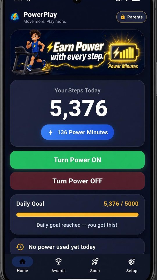 PowerPlay app screen